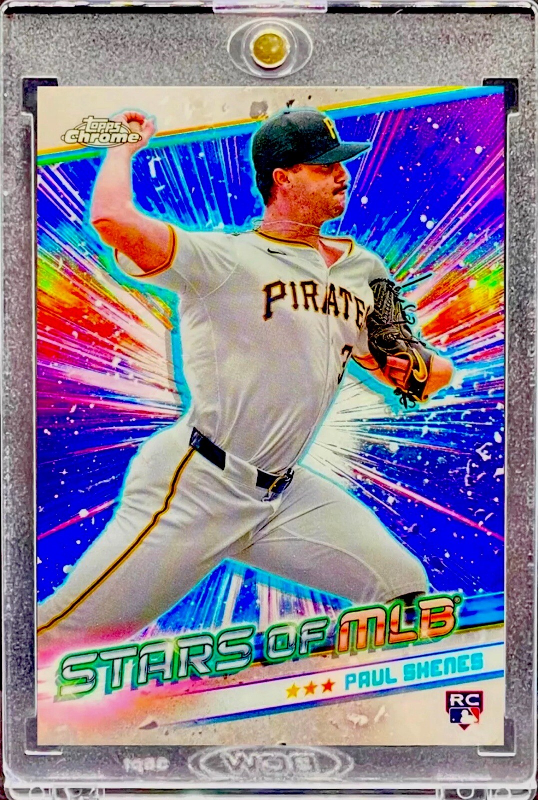 Paul Skenes RARE ROOKIE REFRACTOR TOPPS CHROME INVESTMENT CARD SSP PIRATES MINT
