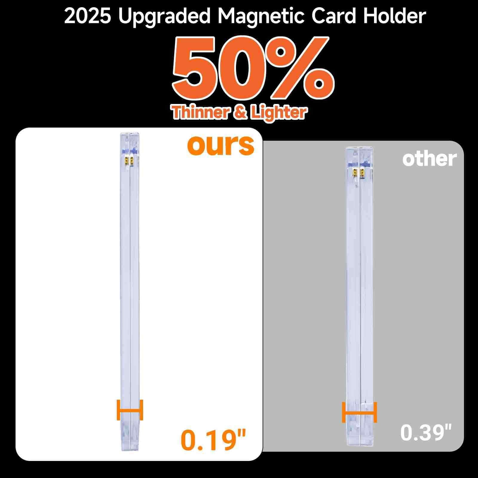 25/50 Pack Ultra-thin Magnetic One Touch Card Holder For 35PT Pokemon Cards
