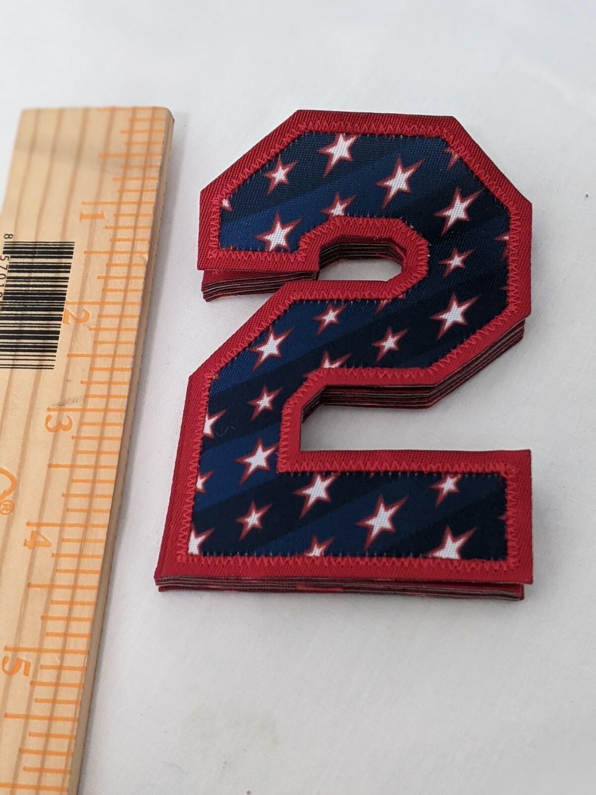 #2 MLB 4th of July authentic team issue 4 X 2 3/4 inches uniform number