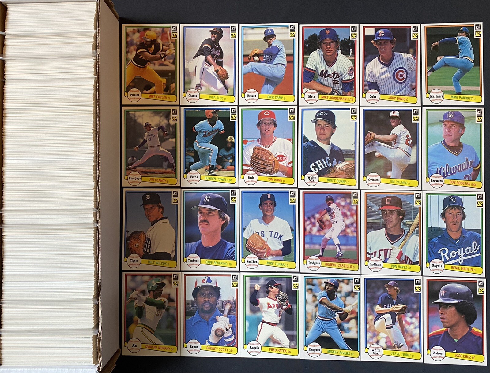 1982 Donruss – Baseball Cards – #221-440 – Complete Your Set – You U Pick