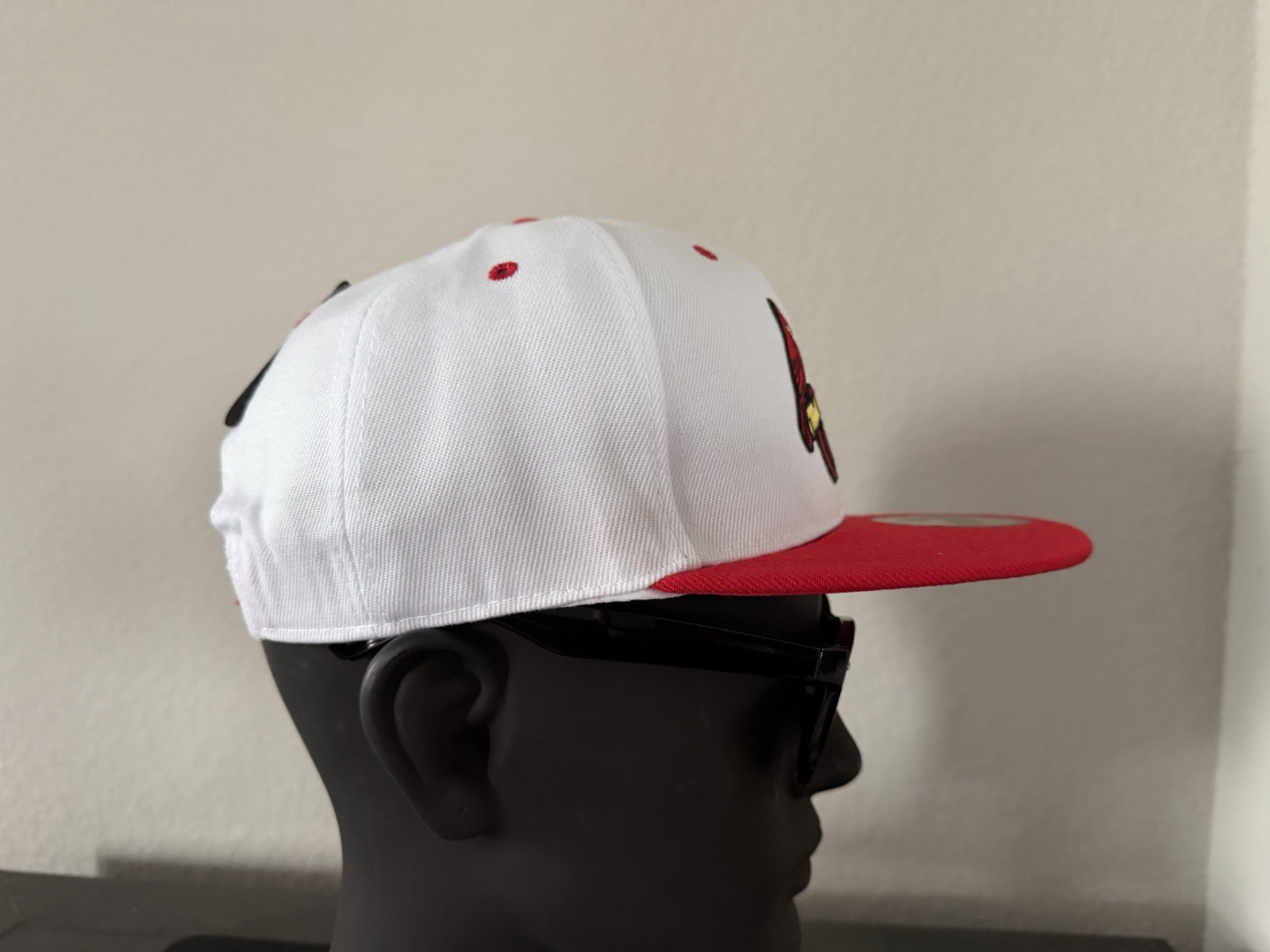 CLASSIC RETRO THROWBACK ST. LOUIS CARDINALS WHITE RED FLAT BILL SNAPBACK HAT NEW