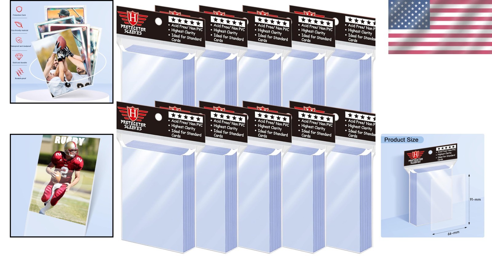 Toploaders for Standard Cards 1000 Pcs