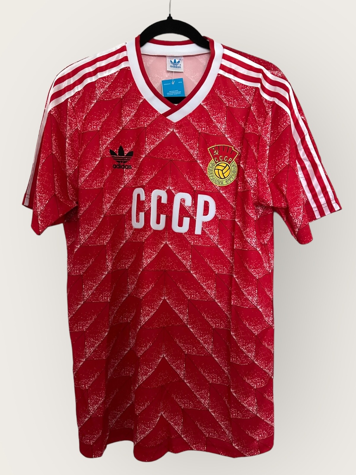 VINTAGE Soviet Union Football Shirt 1988 Adidas Home Russia CCCP USSR Jersey L
