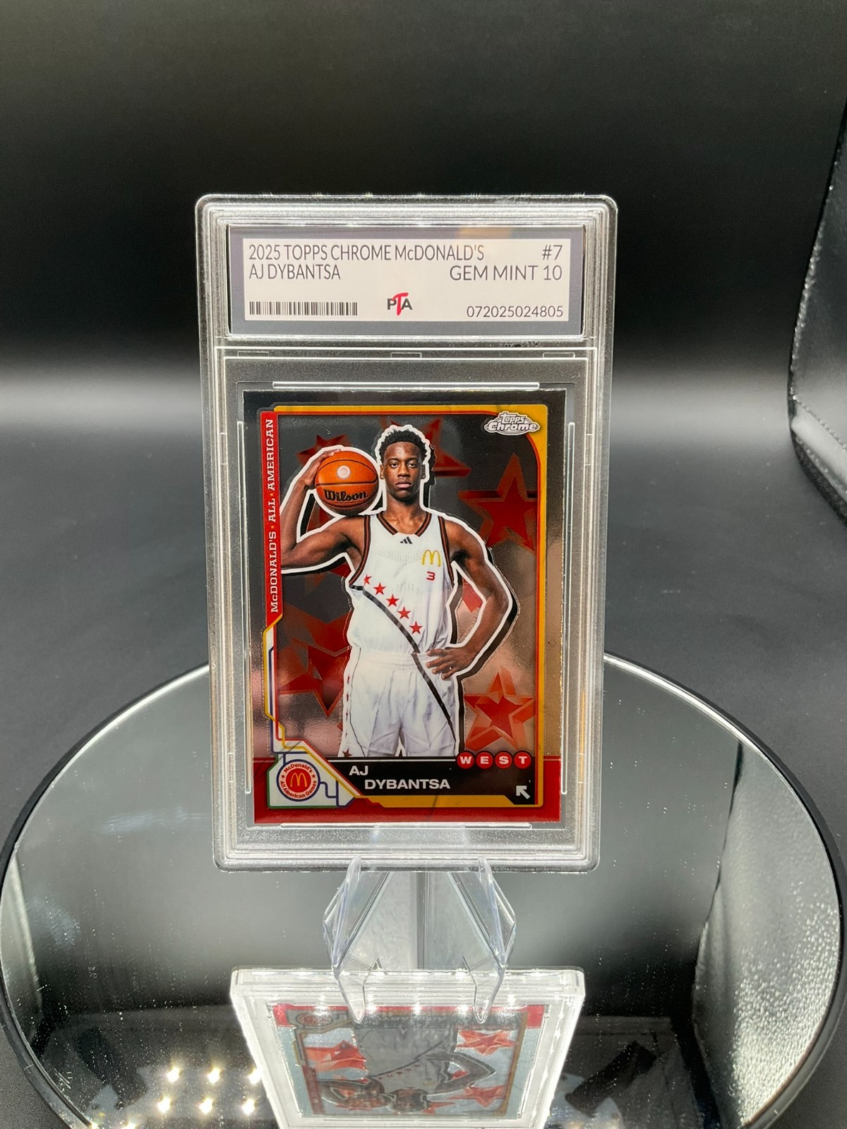 2025 Topps Chrome McDonald’s All American #7 AJ DYBANTSA GEM MINT PTA 10🔥