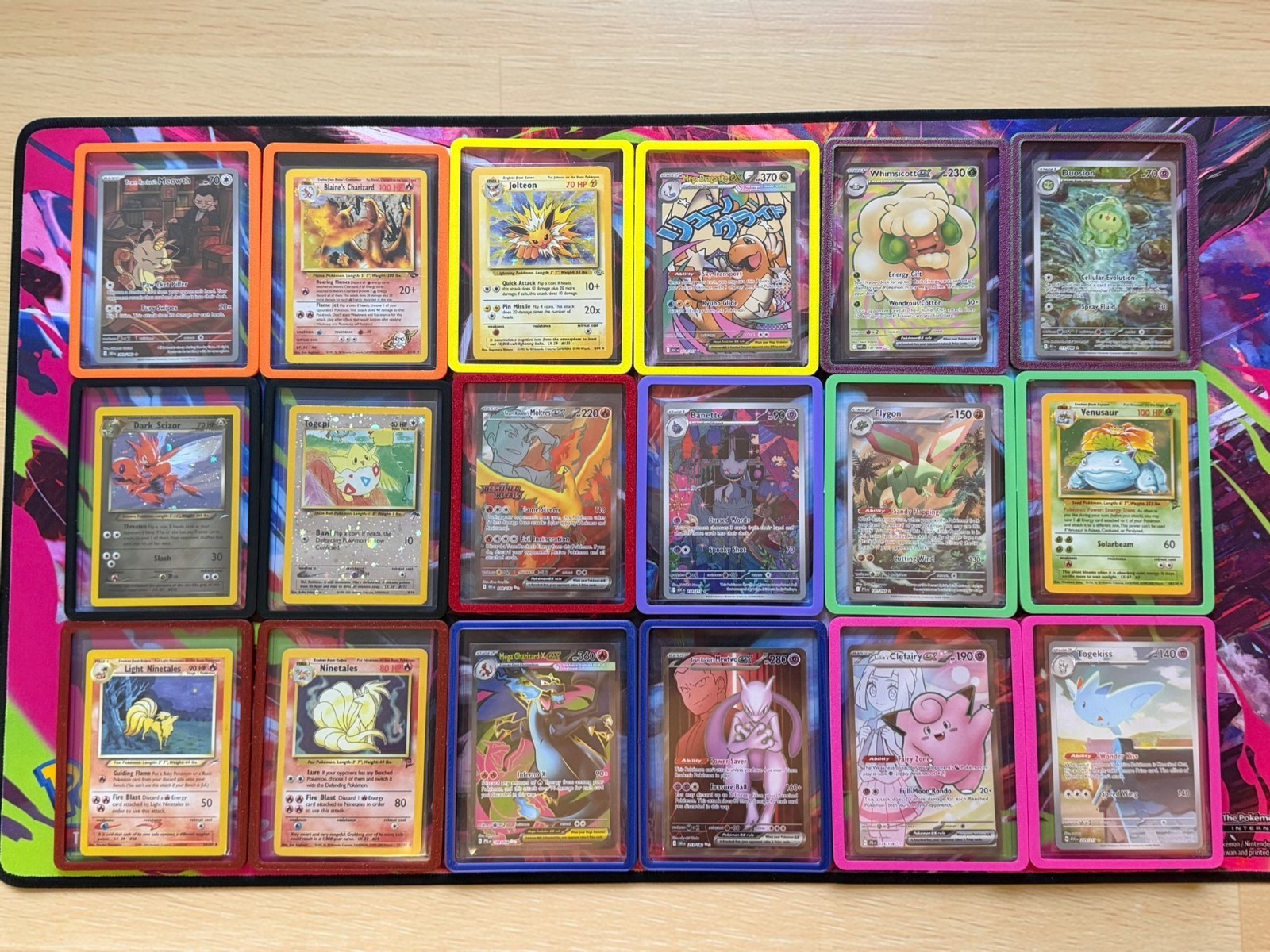 Colorful Trading Card Snap on Toploader Bumper 5 Pack. *Toploaders Included*