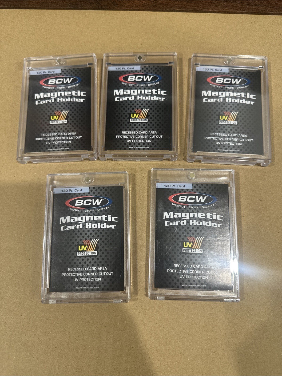 BCW Magnetic Card Holder 130pt Point with UV Protection – Lot of 5 holders