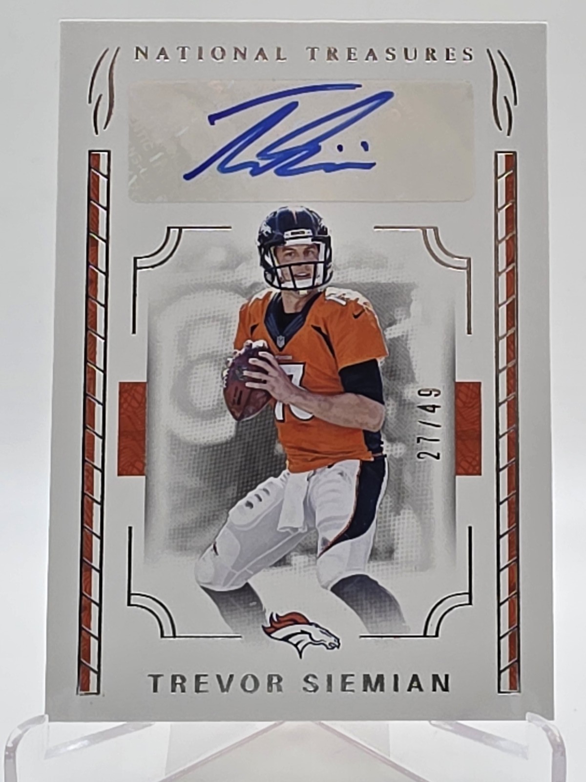 2016 Panini National Treasures #51 Trevor Siemian Signatures #/49