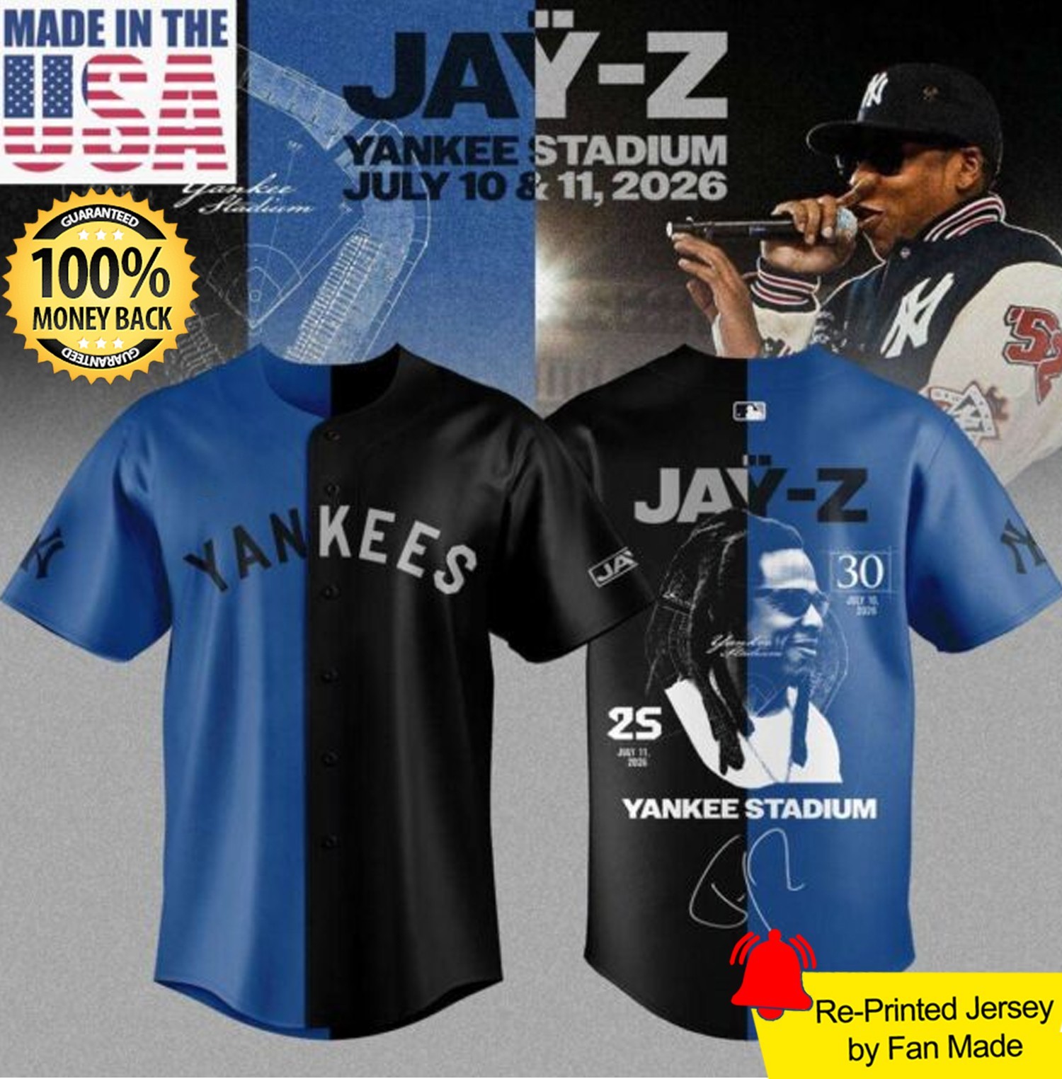 Custom Name – Yankees x J.a.y-Z Hometown Show 2026 Jersey – S-5XL