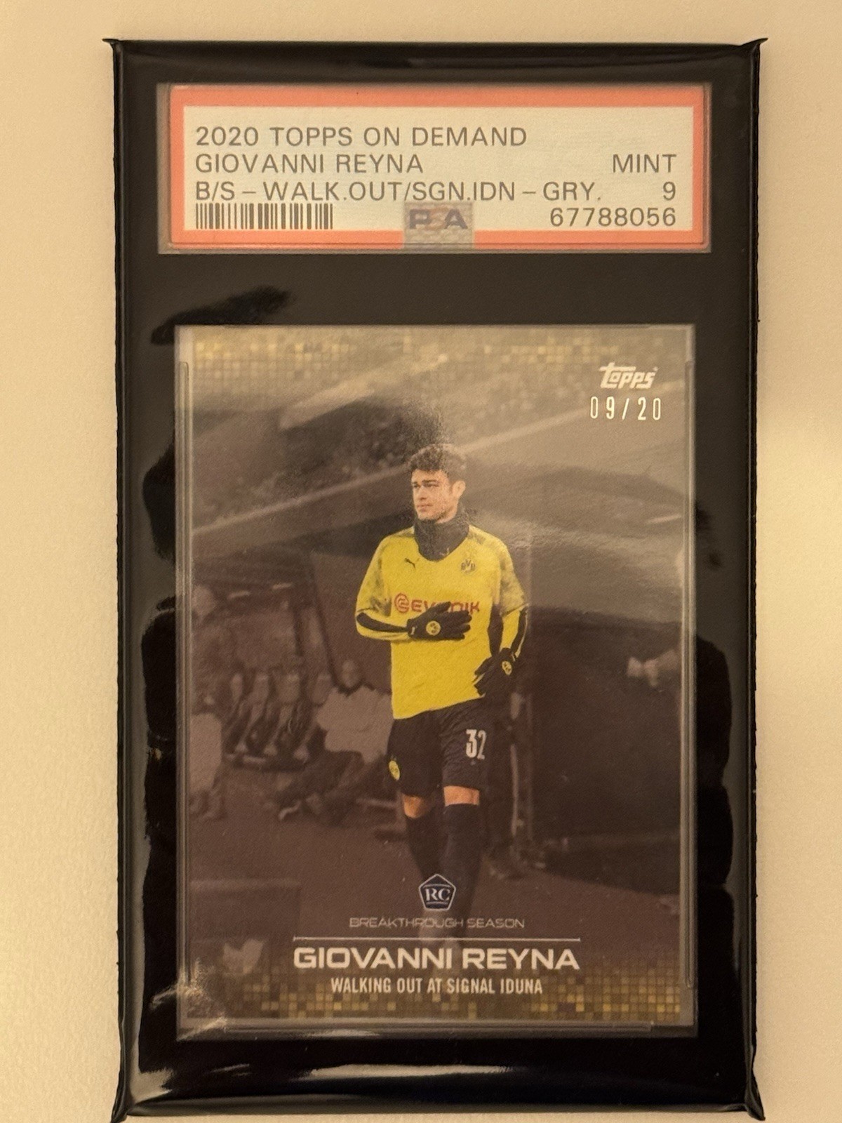 2020 Topps On Demand Giovanni Gio Reyna Breakthrough Black /20 PSA 9 Rookie RV