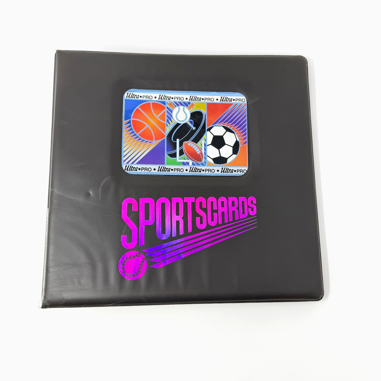 Ultra Pro Sports Card Binder Album Black 3 Ring Vintage 10 Pages 89099