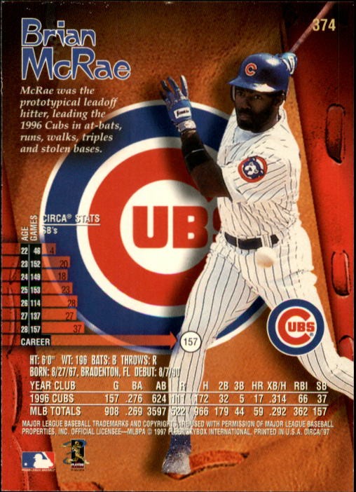 1997 Circa #374 Brian McRae – BB