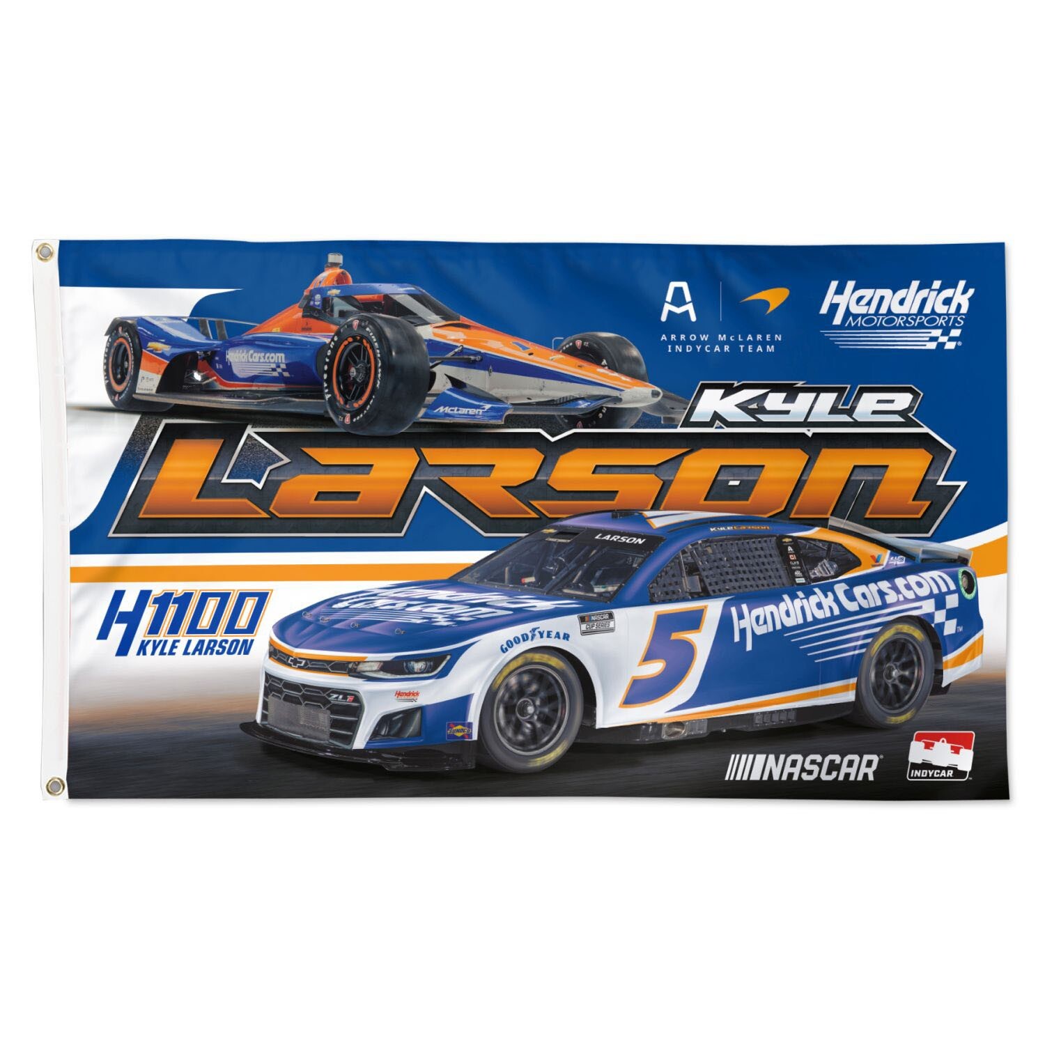 Kyle Larson H1100 Memorial Day Nascar Cars Racing 3×5 FT Flag Wall Decore Banner
