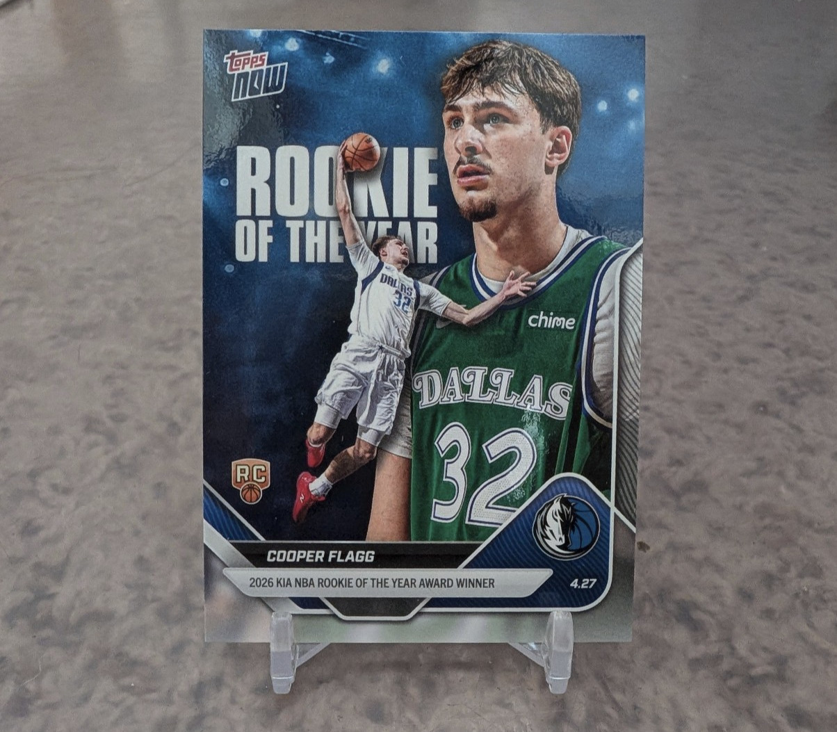 2025-26 Topps Now NBA #ROTY Cooper Flagg RC Rookie Of The Year, Mavericks!