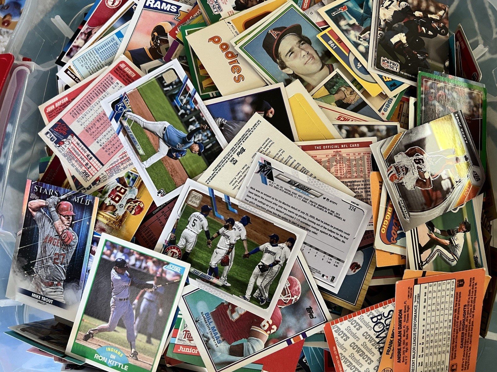 Assorted Lot Of 500 Sports Cards, MLB, NFL, NBA