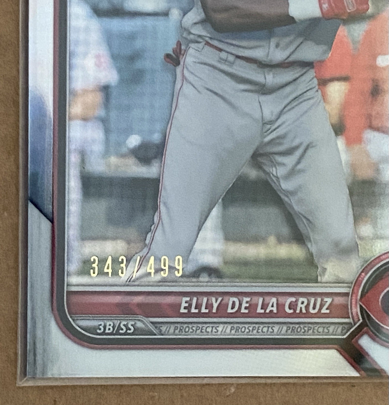2022 Bowman 1st Chrome Refractor Elly De La Cruz #BCP-50 343 /499 Reds Mint