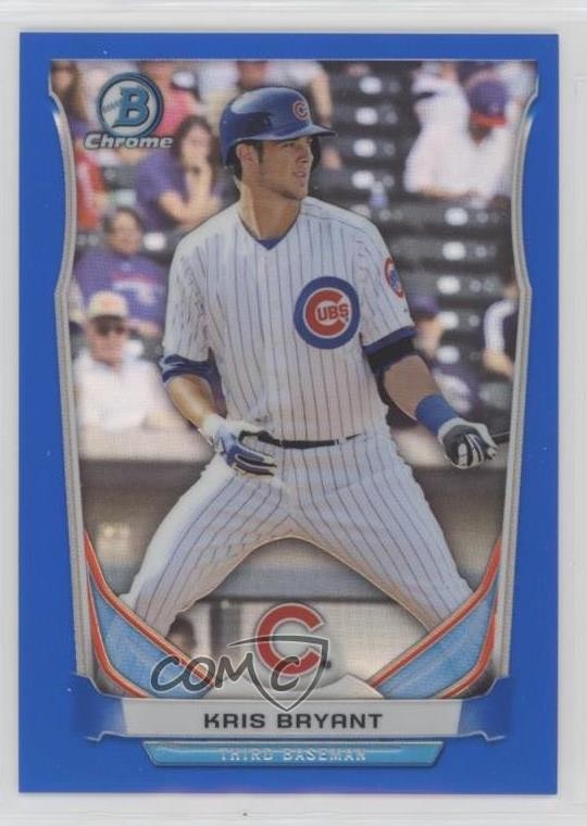 2014 Bowman Draft Top Prospects Chrome Blue Refractor 288/399 Kris Bryant e0h