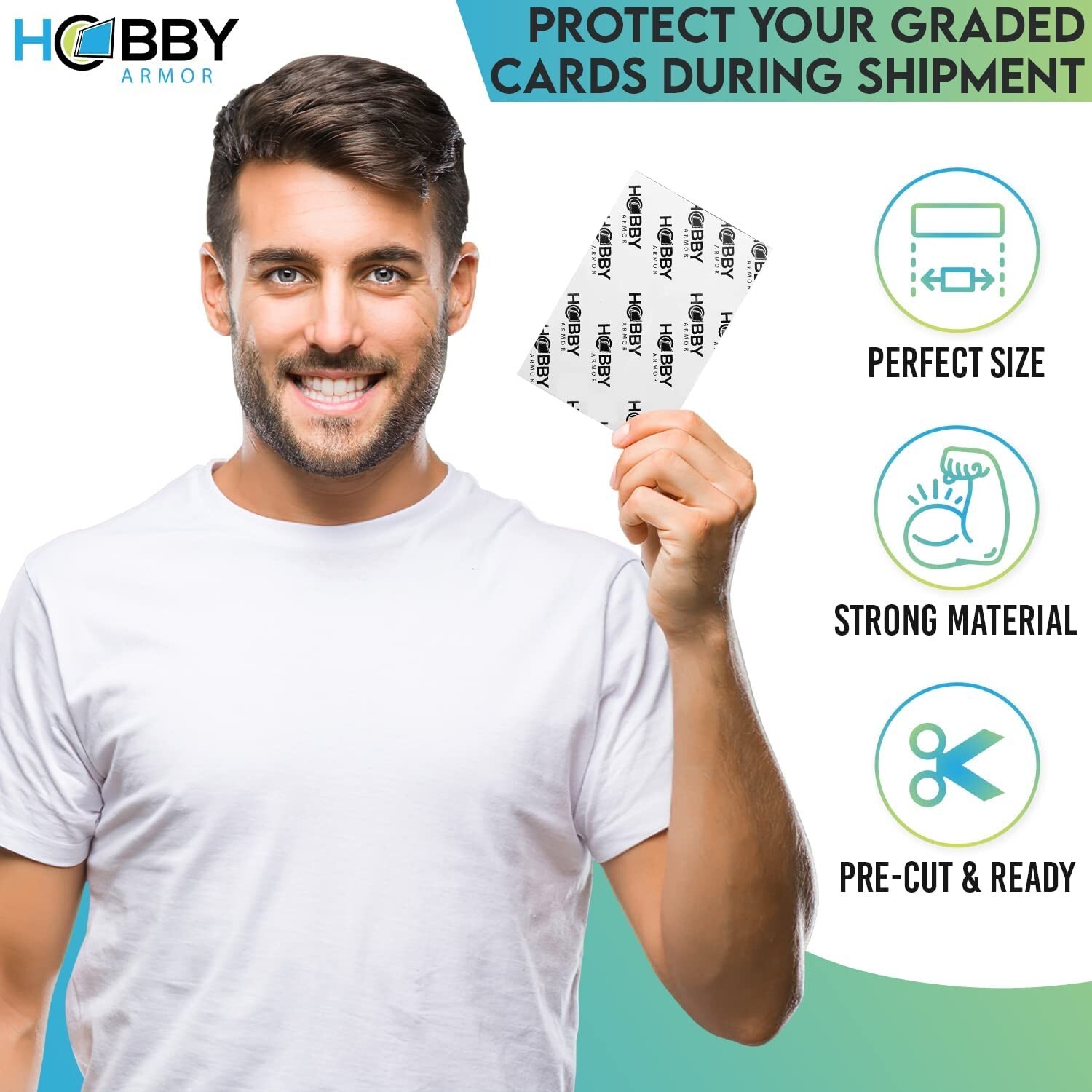 Hobby Armor Graded Card Shipping Protectors 4″ x 6″ Trading Card Mailer 500 Pack