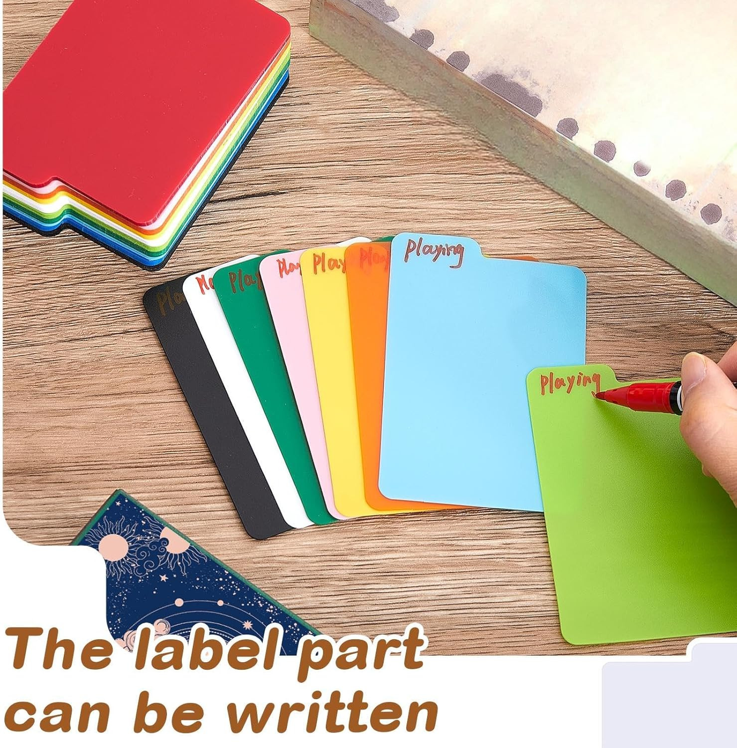 Multicolor Card Dividers for Trading Cards, 2.6 x 3.8 Inch, 50 Pcs