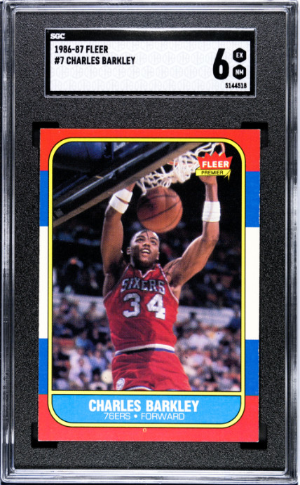 1986-87 Fleer #7 Charles Barkley SGC 6