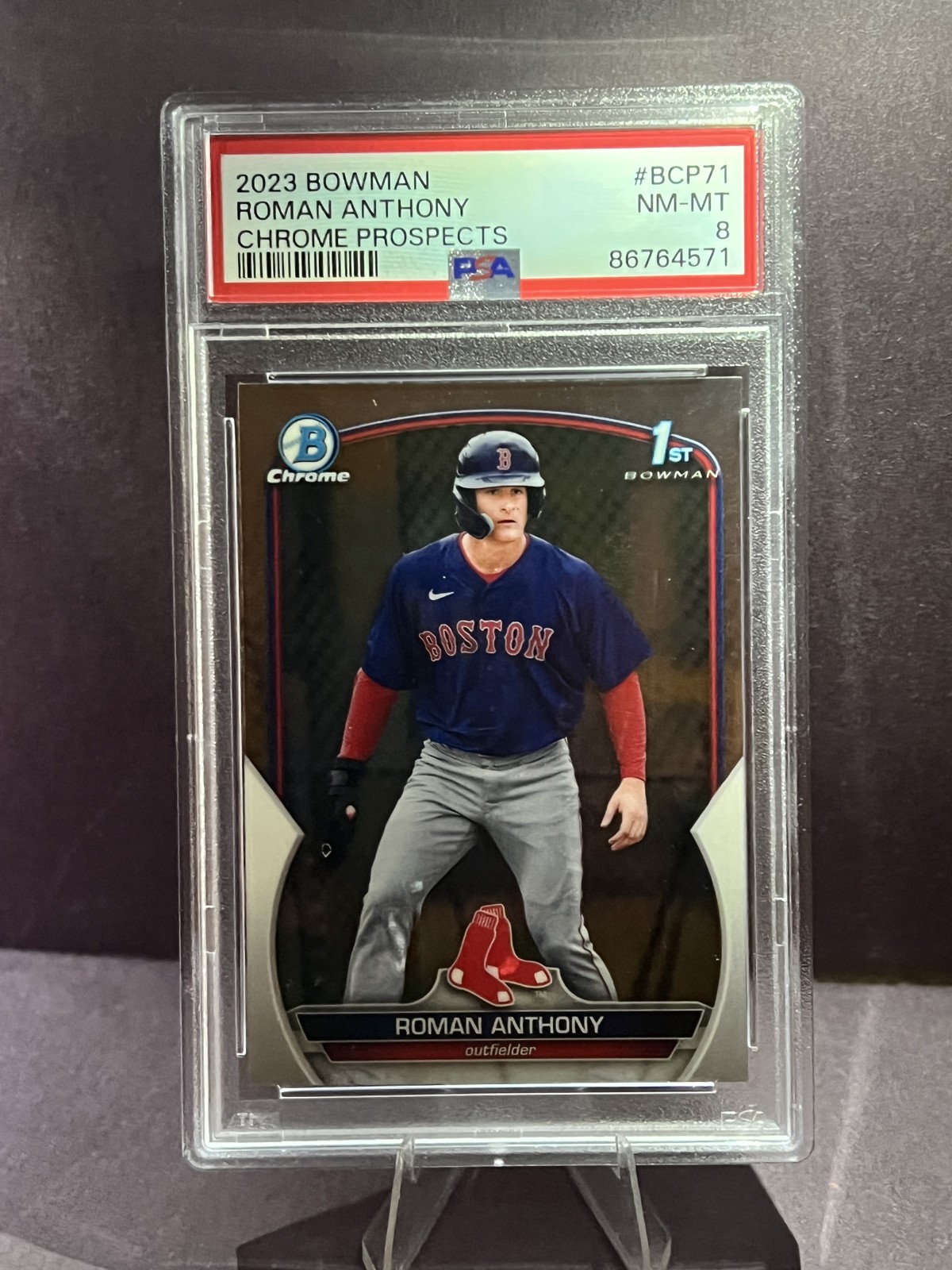 2023 Bowman – Chrome Prospects Roman Anthony #BCP-71 (RC) PSA 8