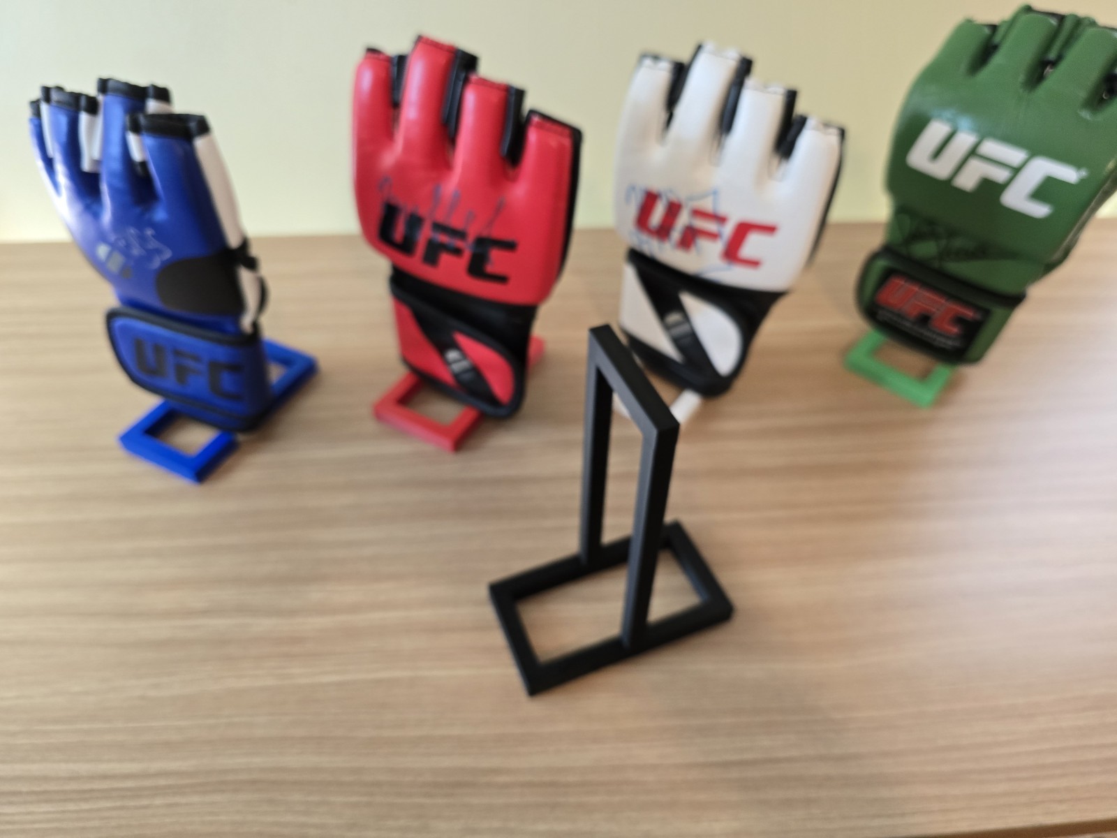 Glove Stand Display Case alternative For UFC / MMA Signed Gloves CUSTOM TEXT