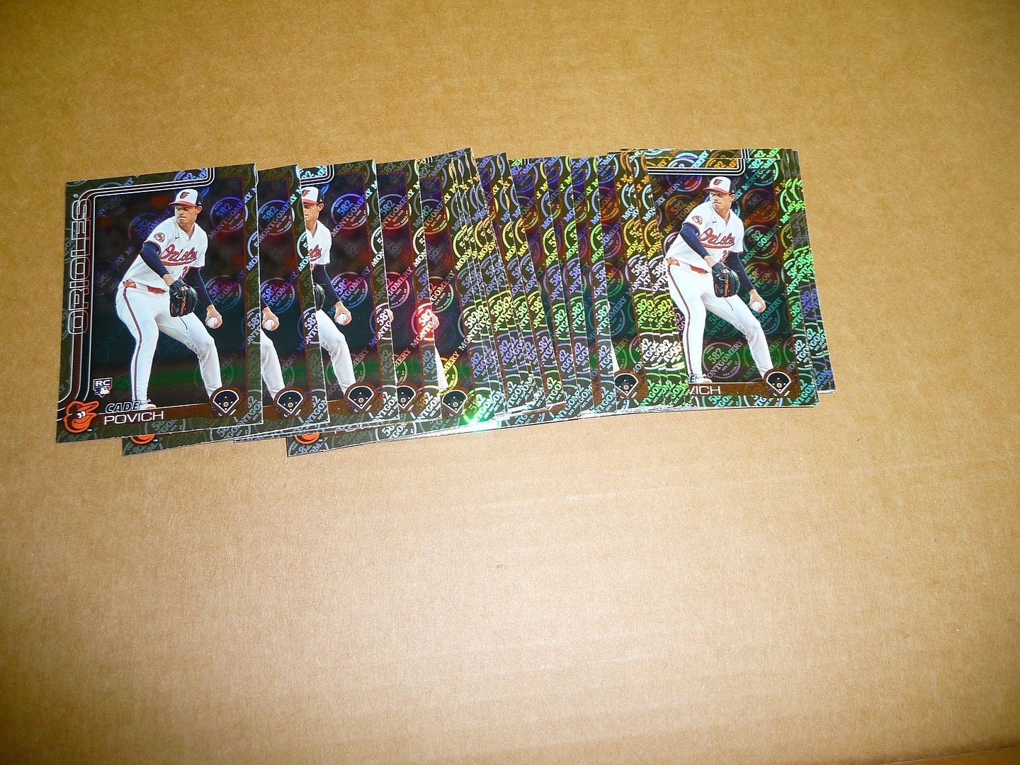 2025 Topps 582 MONTGOMERY CLUB FOIL LOT OF 28 CARDS CADE POVICH ORIOLES #25
