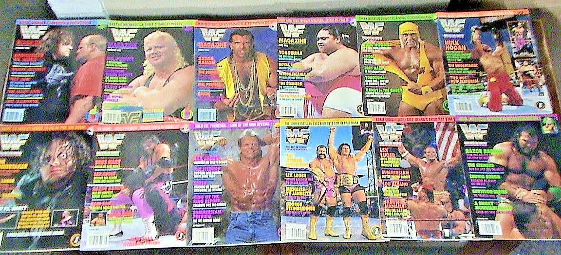 Lot Of 12 WWF Magazines 1993 Full Year Undertaker Hogan Razor Yoko Bret Hart Lex