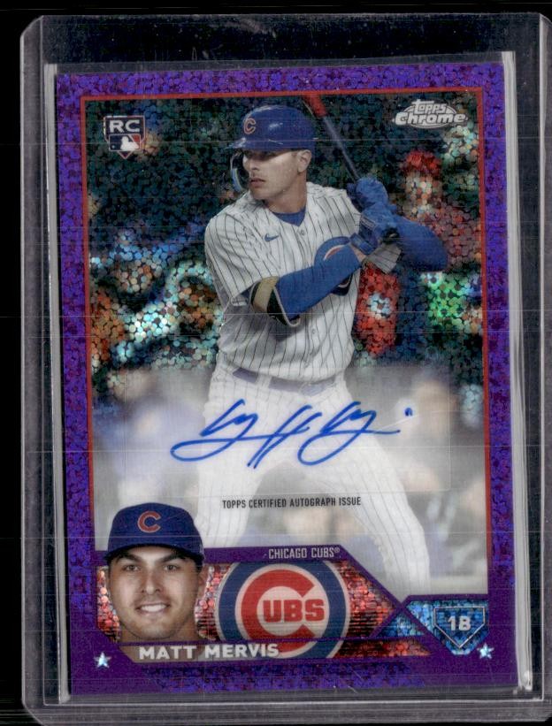 2023 Topps Chrome Update #AC-MMV Matt Mervis Autographs Purple Speckle SN,AU