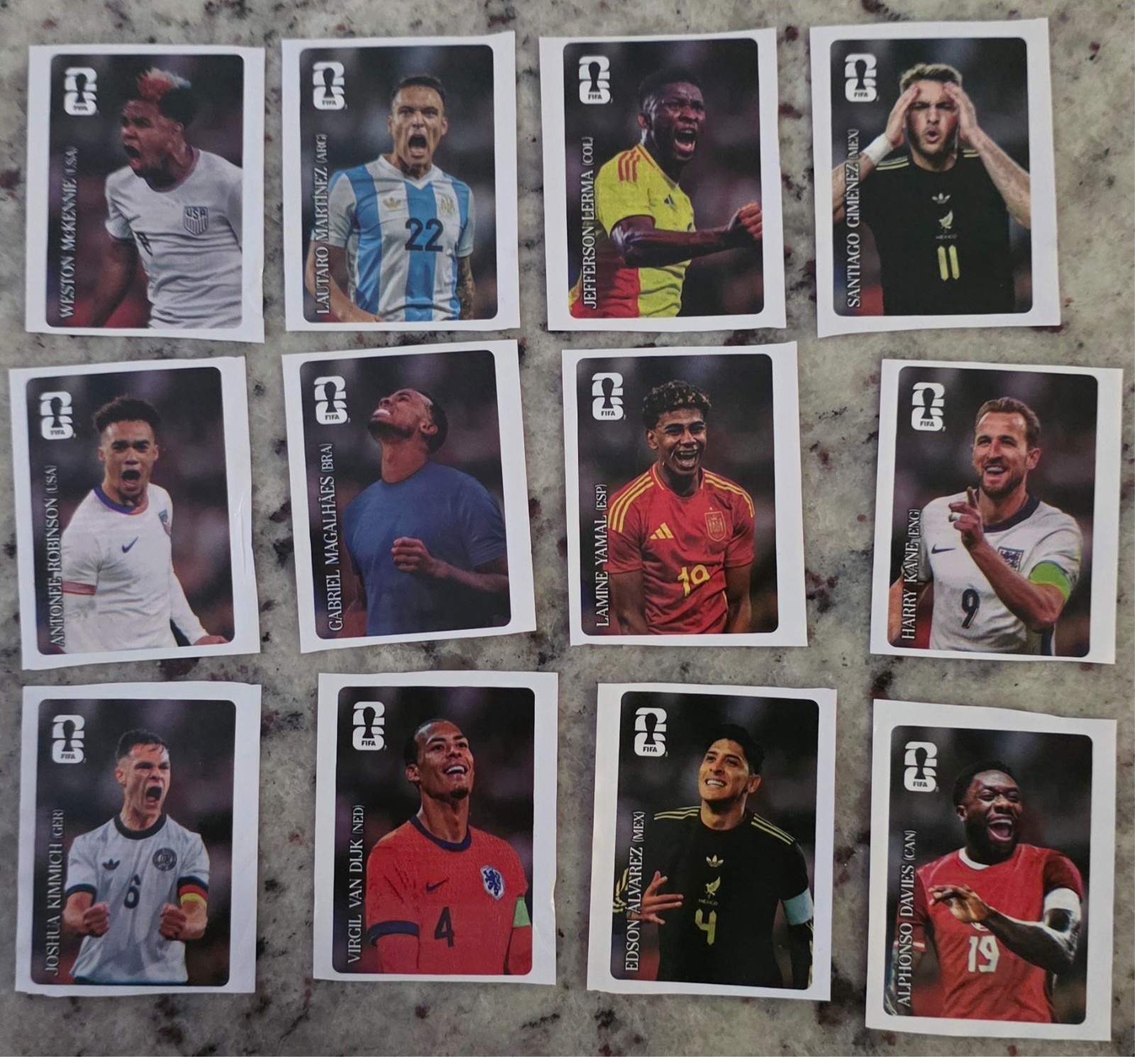 2026 Panini Coca Cola FIFA World Cup Soccer Stickers Complete Set of 12