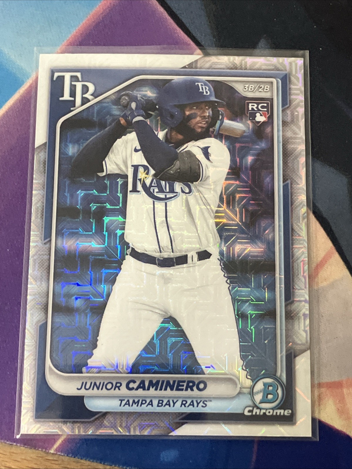 2024 Bowman – Chrome Mojo Mega Box Refractor #20 Junior Caminero (RC) Rookie