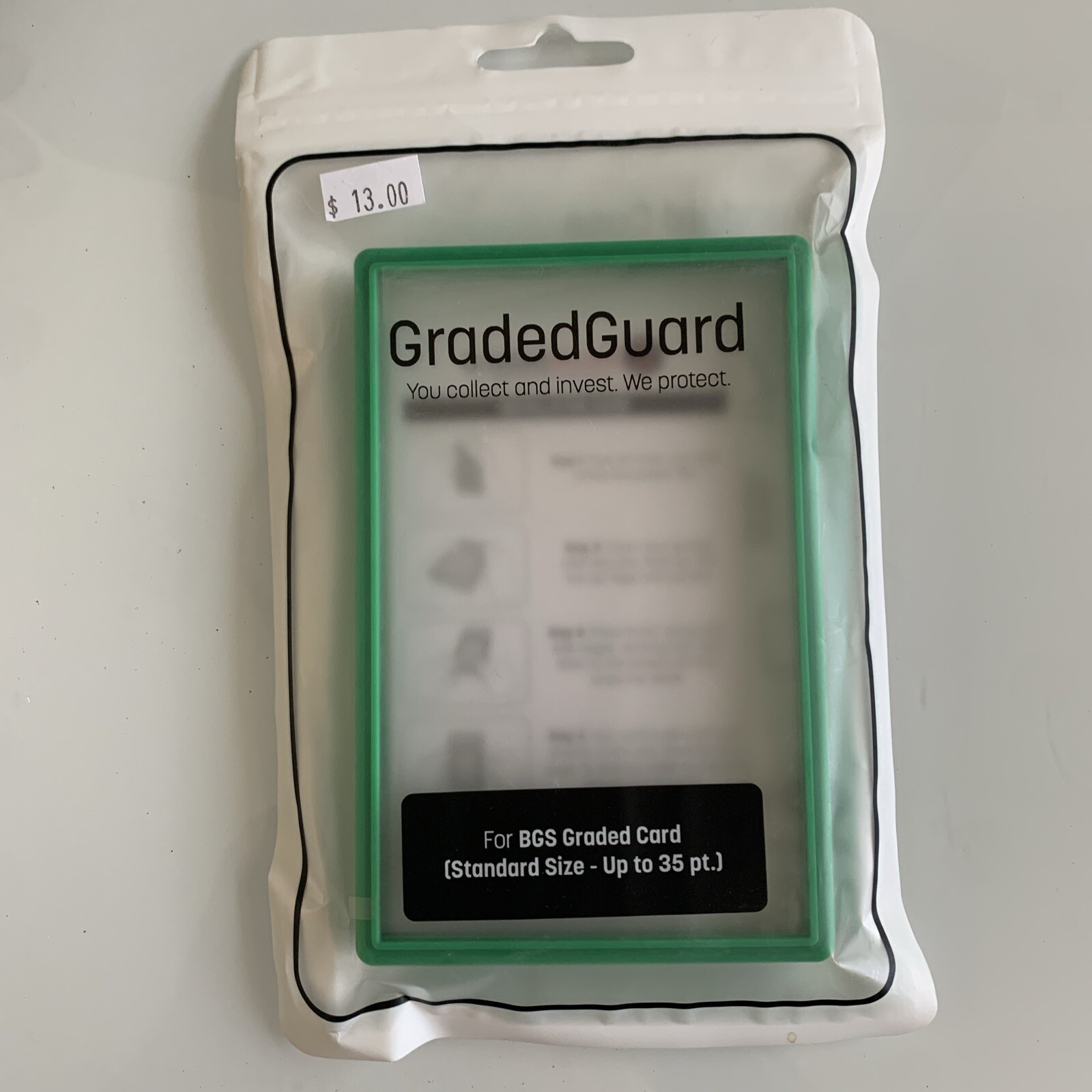 GradedGuard BGS Graded Card Case- Green – Up to 35 pt. Green