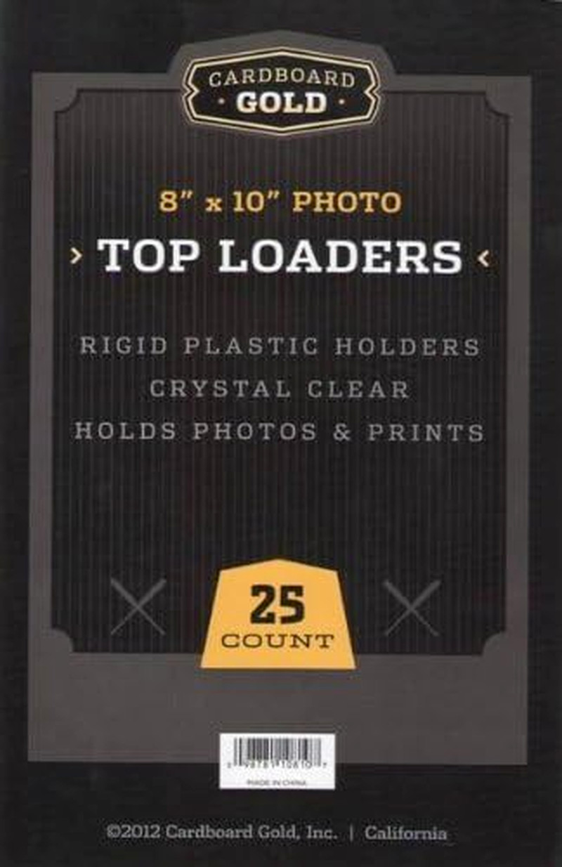 1 Cardboard Gold 8×10 Photo Hard Plastic Rigid Top Loader (1ct)