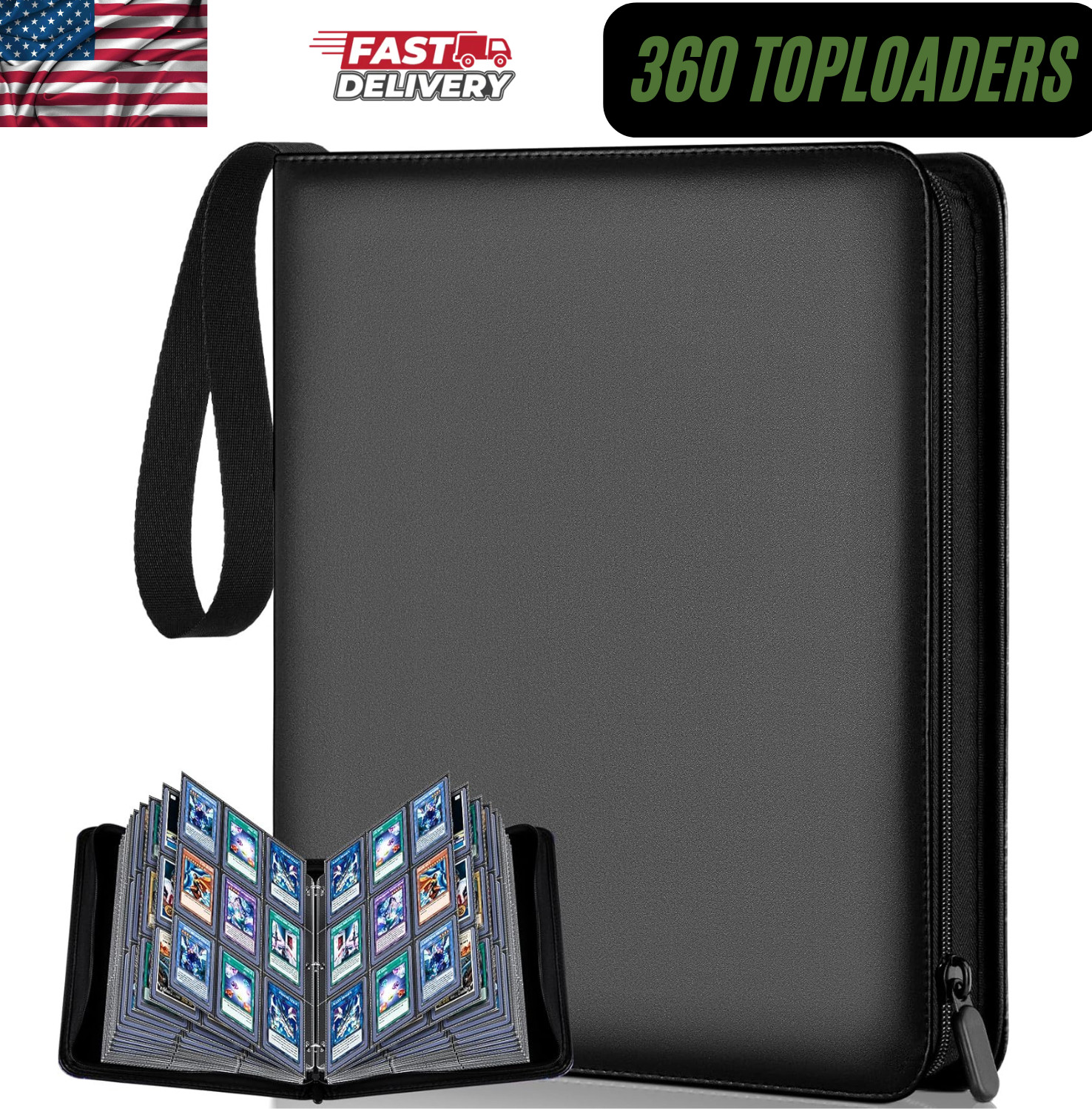 Toploader Binder Holds 288 Toploaders 9 Pocket Top Loader Binders for 3 x 4”