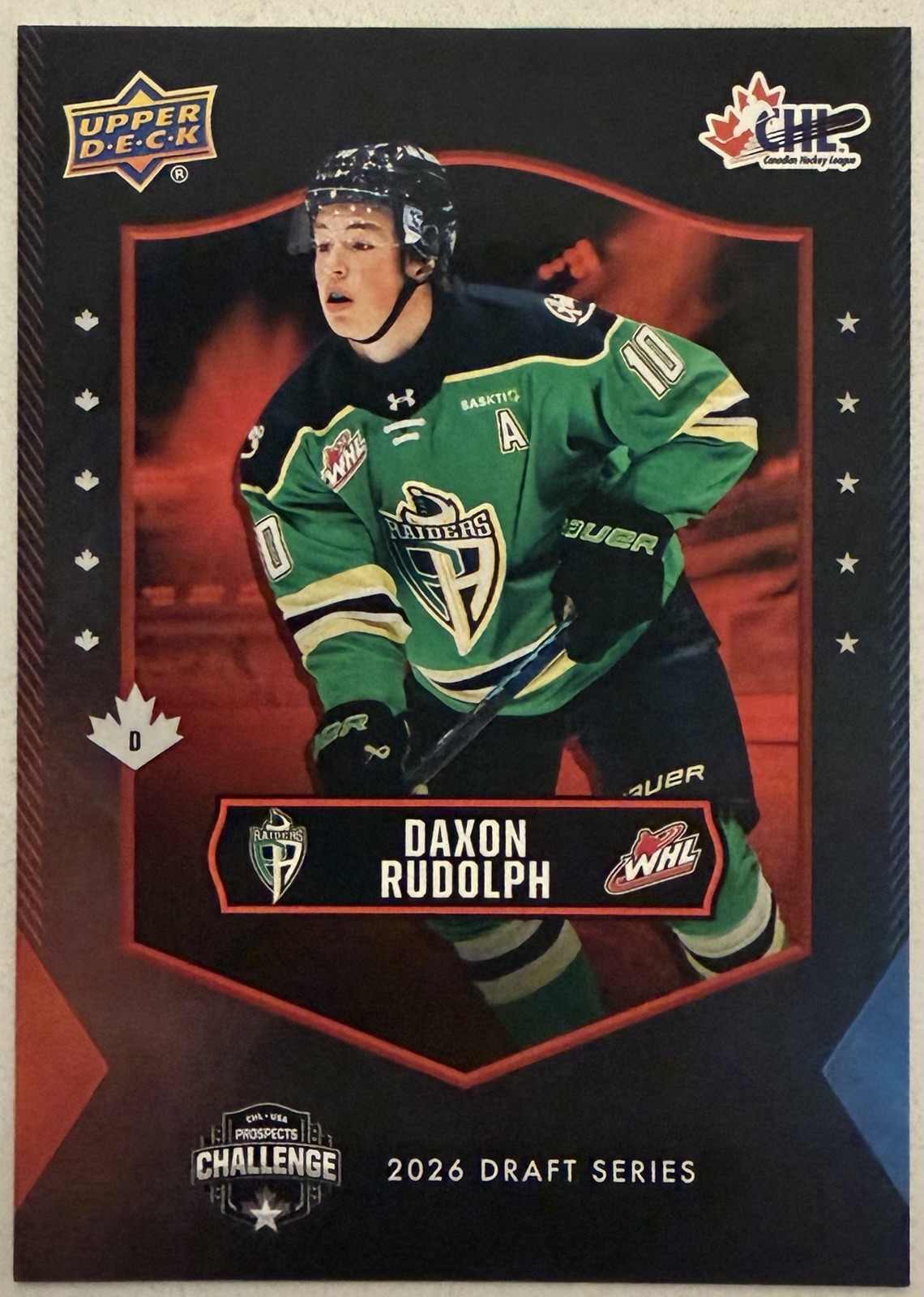 Daxon Rudolph Rookie 2025 Upper Deck Chl USA Prospects Challenge #PC-DR Red (RC)