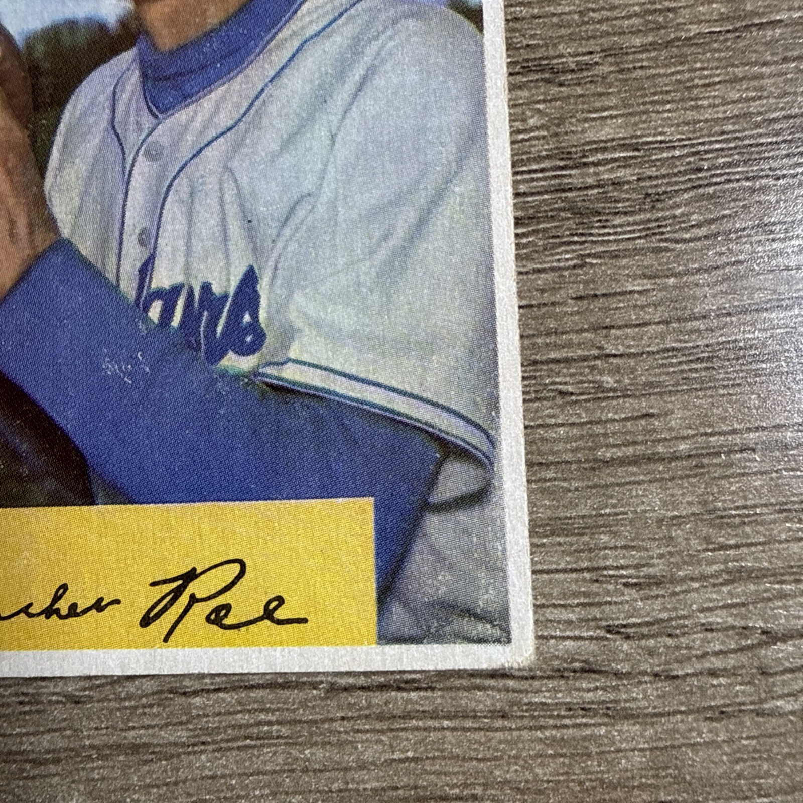 1954 Bowman – Preacher Roe #218 Ink Loop in Sky. Creased