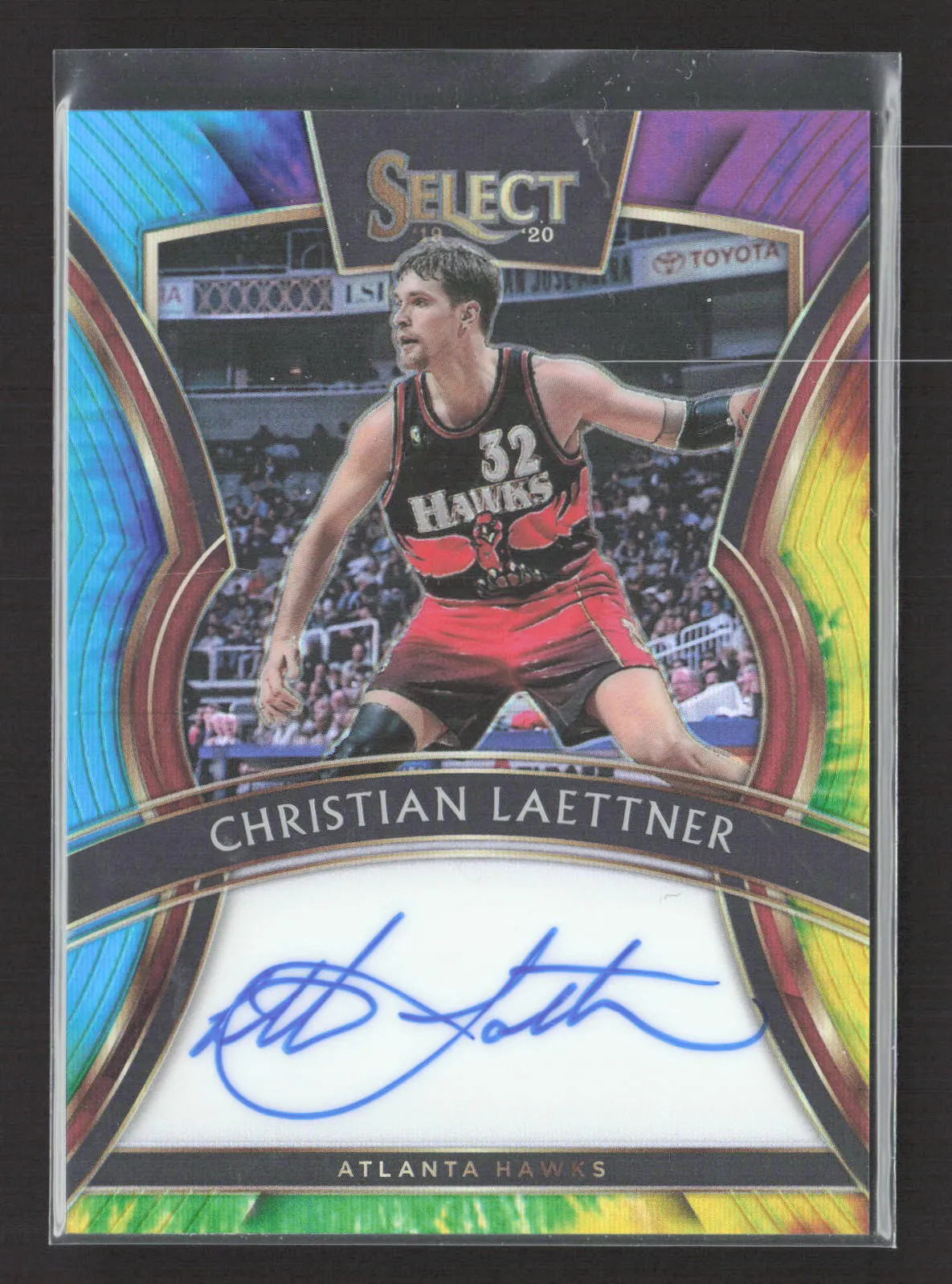 2020 Panini Select Prizm Christian Laettner #SG-CLT Tie-Dye 15/25 Auto