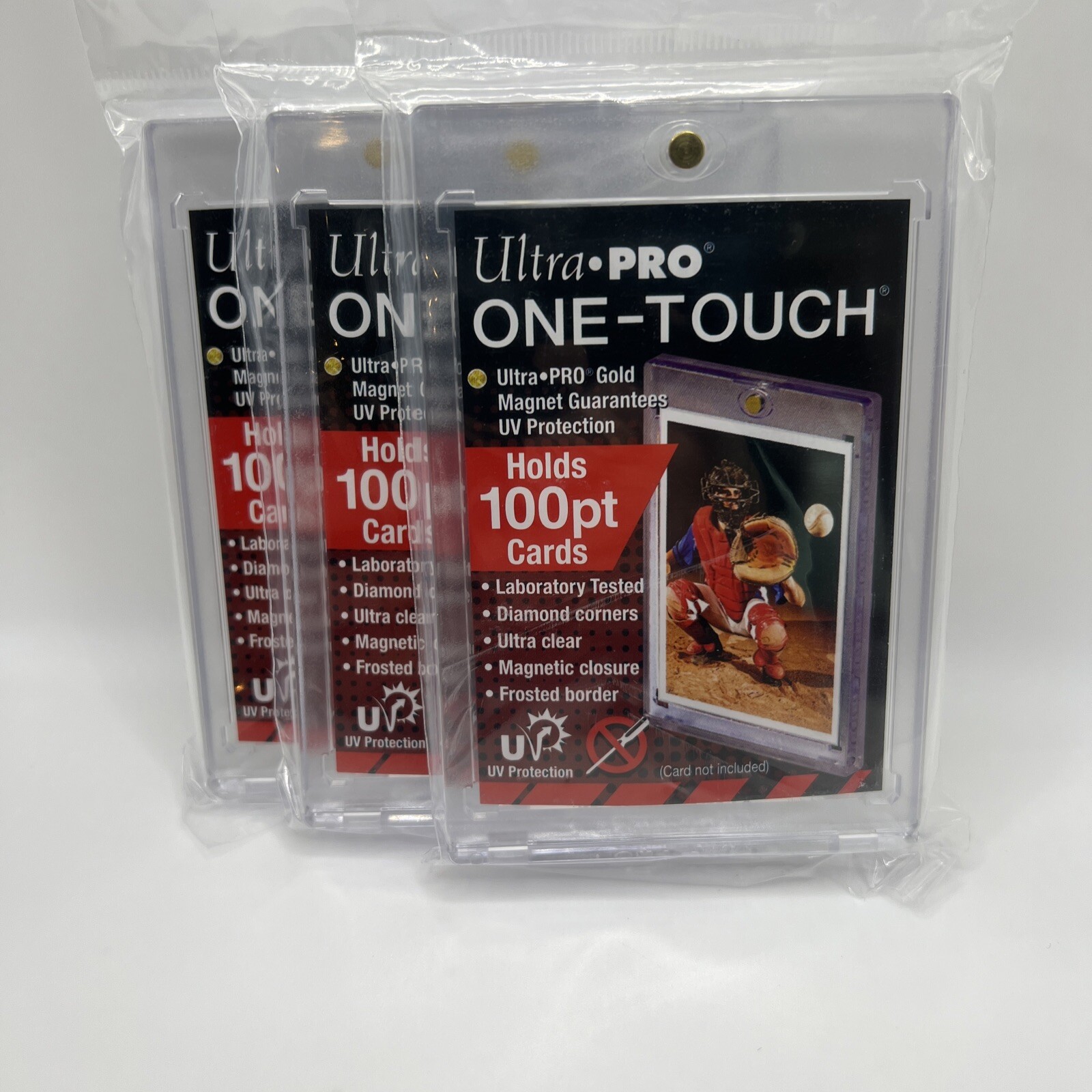 Ultra Pro One-Touch Thick Card 100pt Point Magnetic Card Holder – LOT of 3