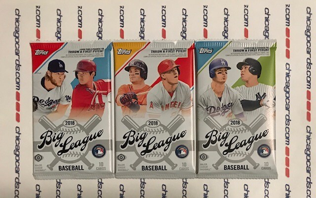 3x 2018 Topps Big League HOBBY Pack Look4 Ohtani Acuna Soto Rookie RC Trout AUTO