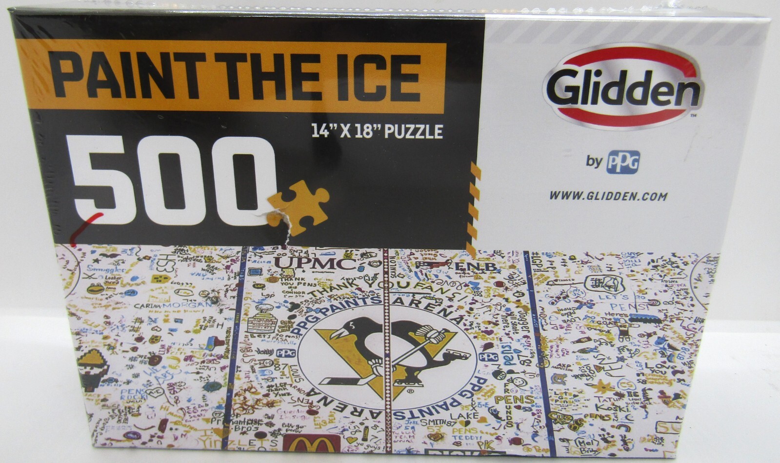 Pittsburgh Penguins PPG Glidden Paint the Ice 500 pcs Puzzle – NEW, Sealed