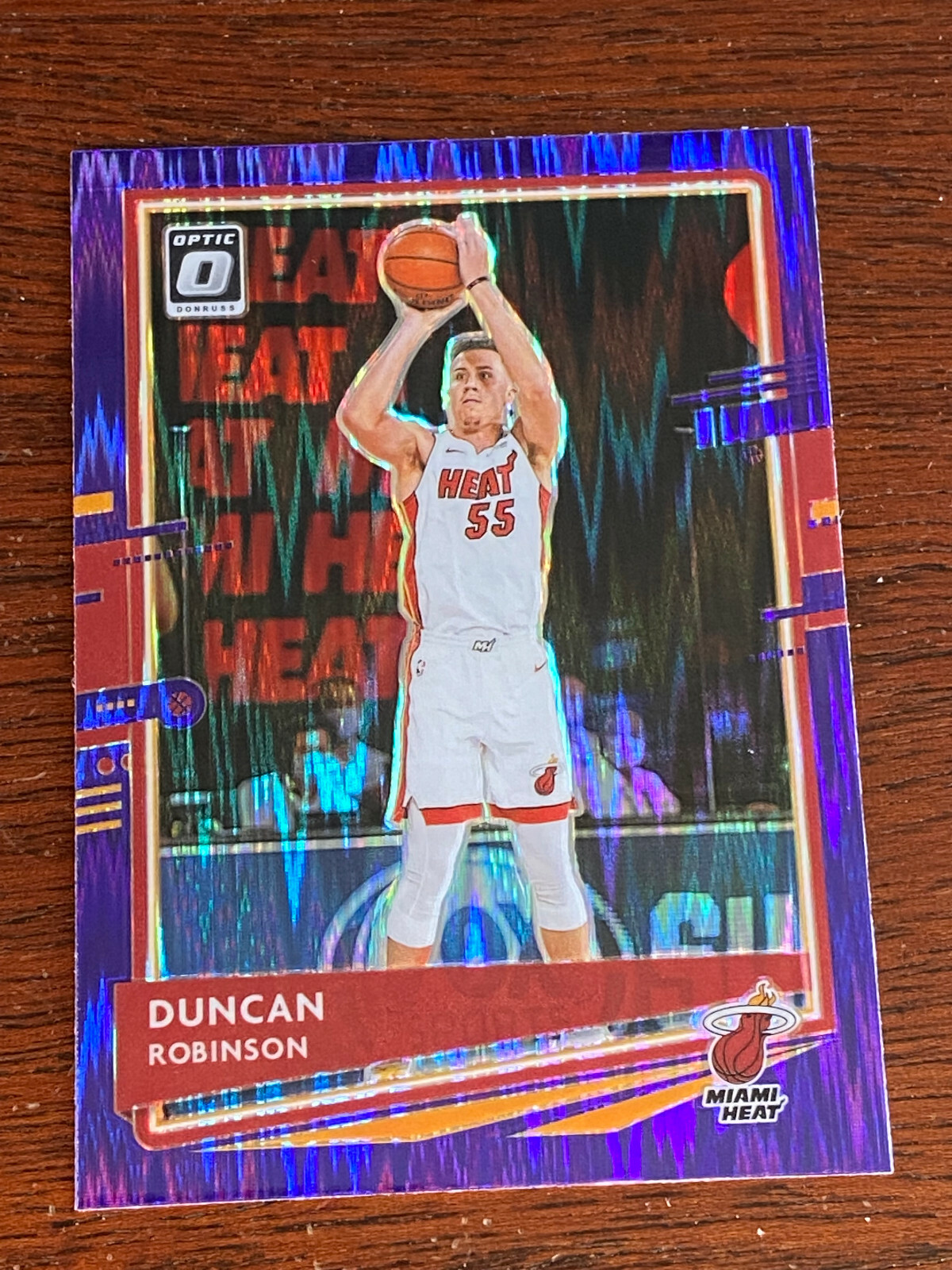 2020-21 Panini Optic Purple Shock Parallel Miami Heat Duncan Robinson #48