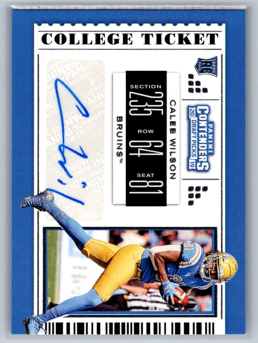 2019 Panini Contenders Draft Picks Collegiate #163 Caleb Wilson RC AUTO
