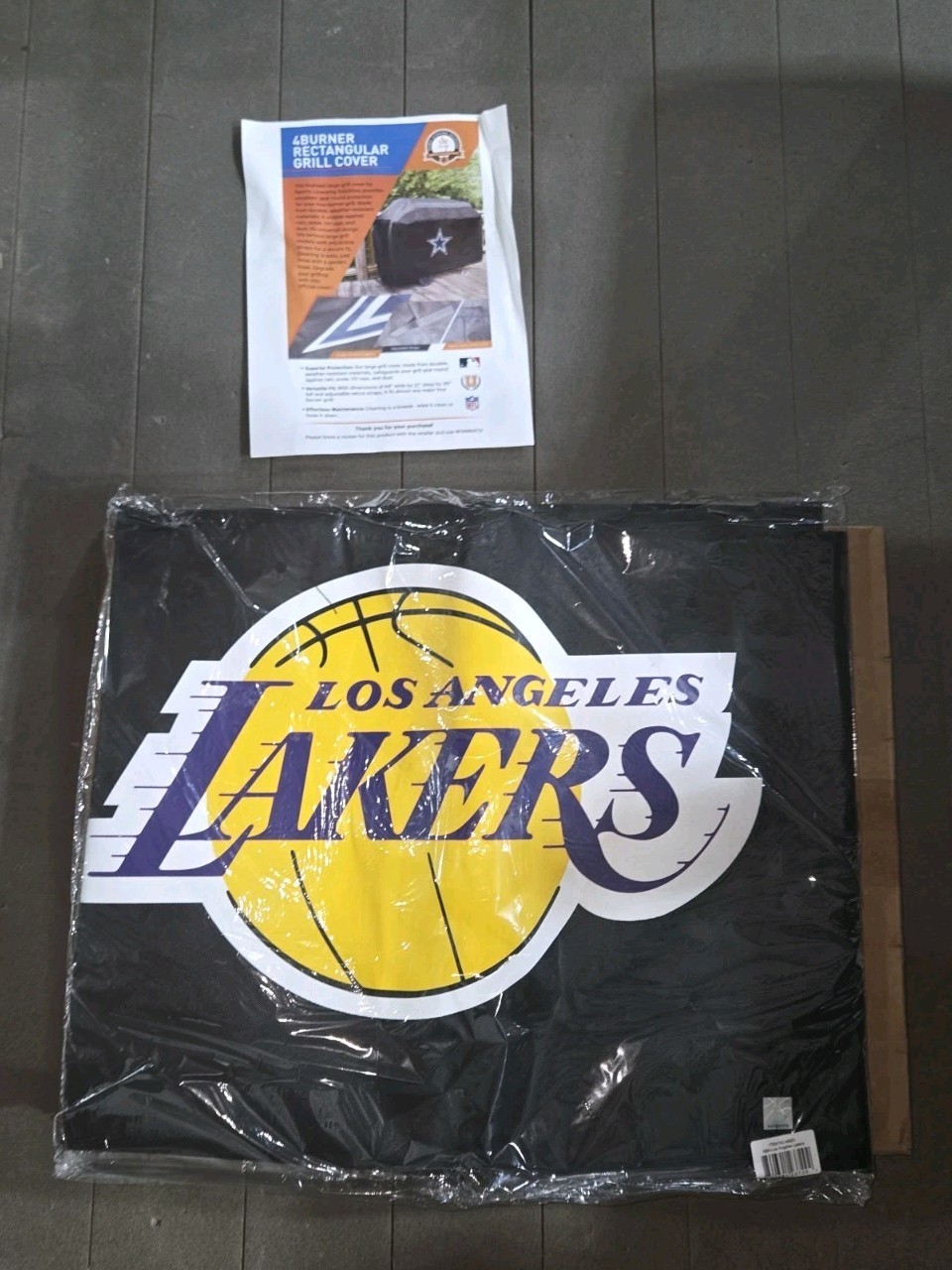 Los Angeles Lakers 4 Burner Rectangular Grill Cover New