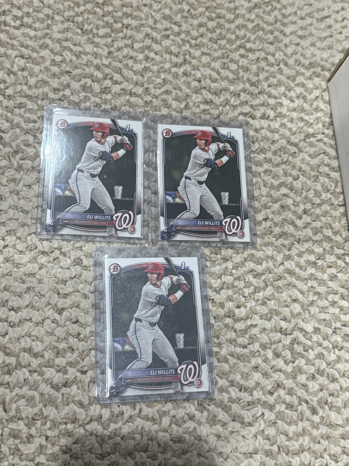 2025 Bowman Draft Eli Willits 1st Bowman Lot of 3 BD-1