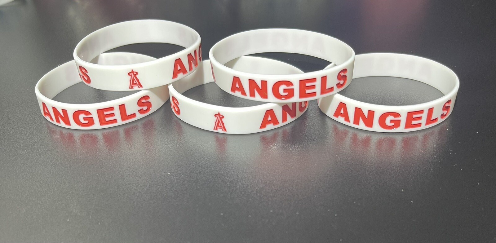 INSPIRED Glow In The Dark – Los Angeles, Anaheim Baseball Bracelets (5 Pack).