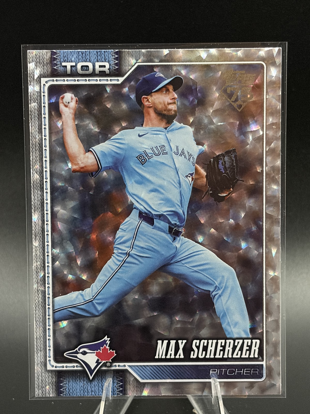 #569 Max Scherzer 2026 Topps Silver Crackle Foil Toronto Blue Jays