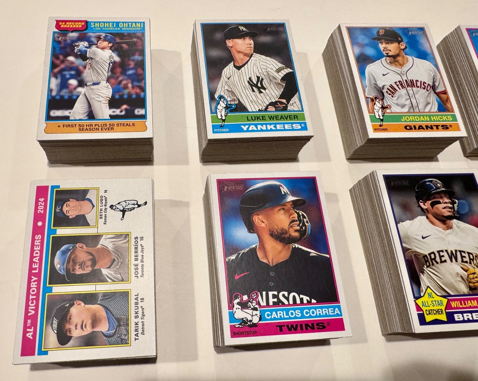 2025 Topps Heritage Low & High Number Complete Base Sets #1-400 & 501-700