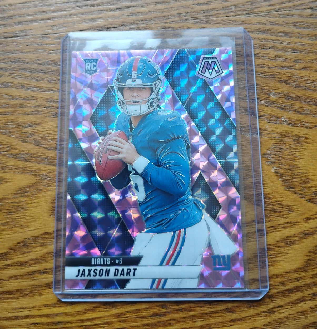 Panini 2025 Mosaic Football Jaxson Dart RC Purple Mosaic Prizm #362 Giants
