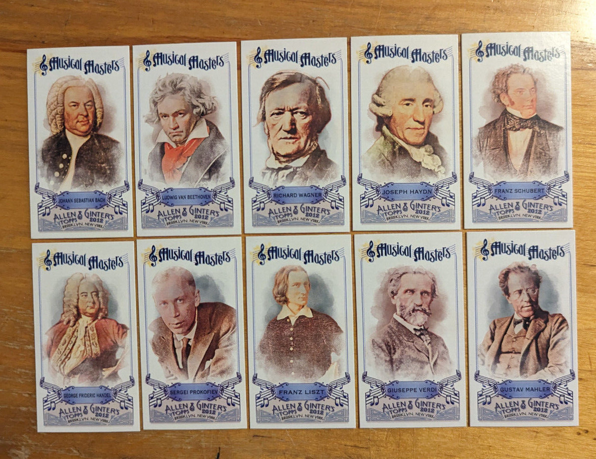 2012 Topps Allen and Ginter Mini Musical Masters singles you pick choice