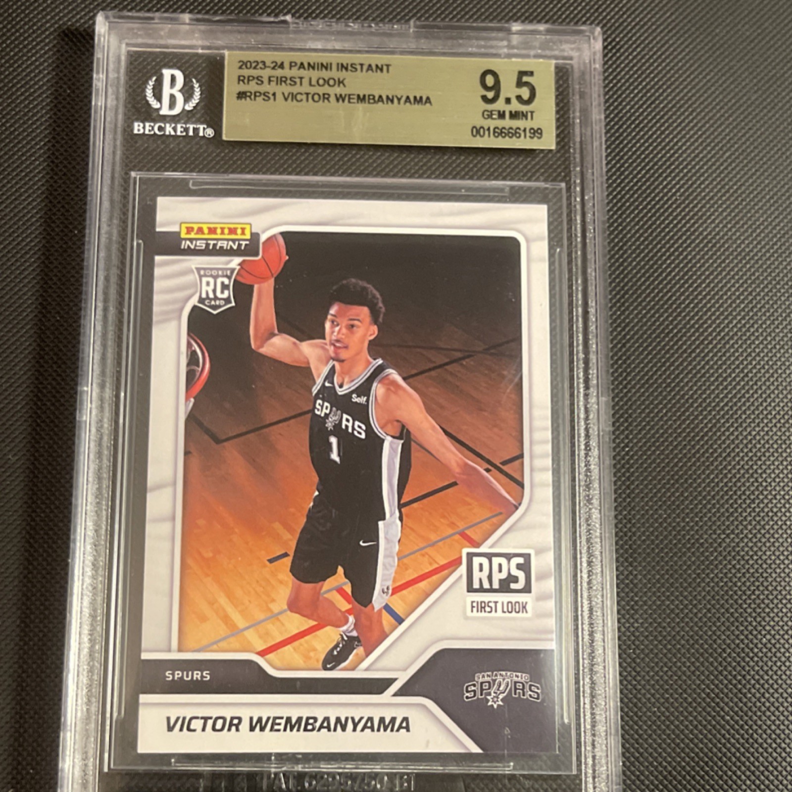 Panini 2023-24 Instant RPS First Look Victor Wembanyama RPS-1/16791 Spurs Rookie