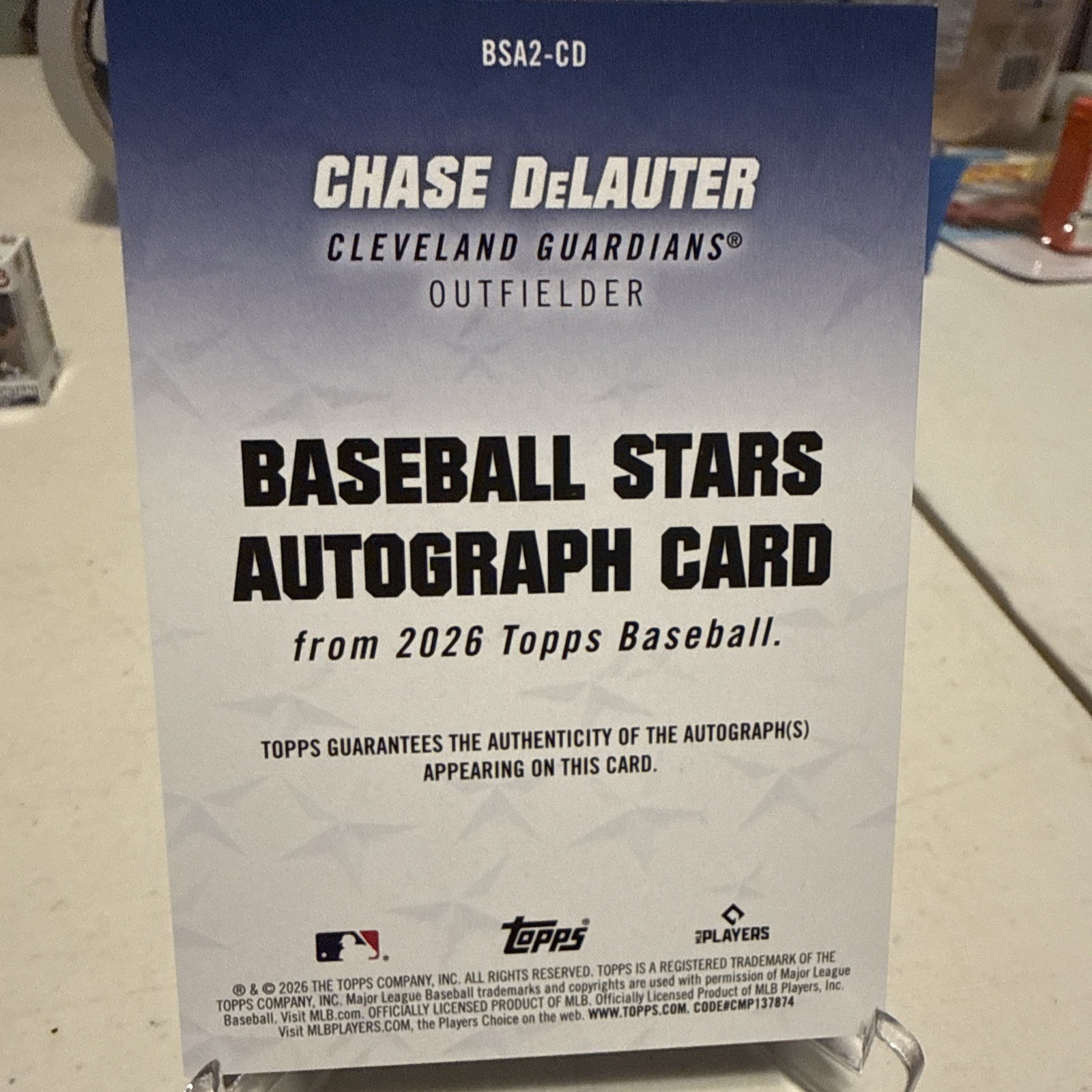 2026 Topps Series 2 #BSA2-CD Chase DeLauter Baseball Stars Autographs